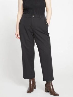 Universal Standard Casual Stretch Twill Pant Black Medium (18-20)